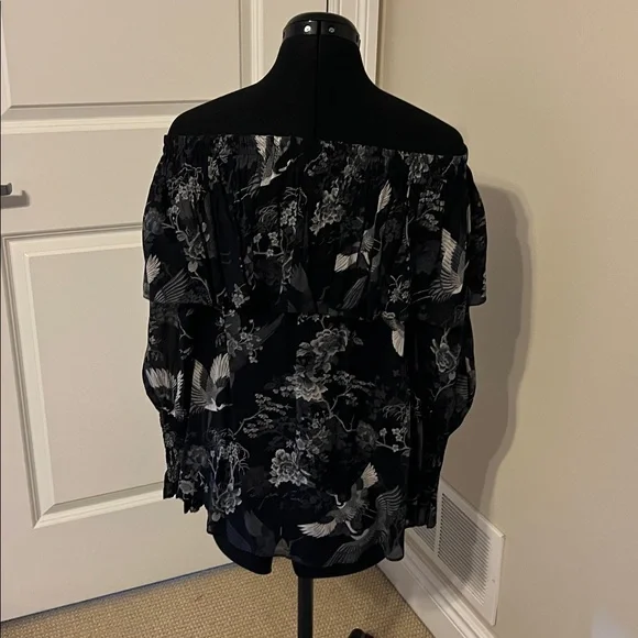 🆕 ALL SAINTS Liza Peggy Top Off The Shoulder Blouse - Picture 6 of 12